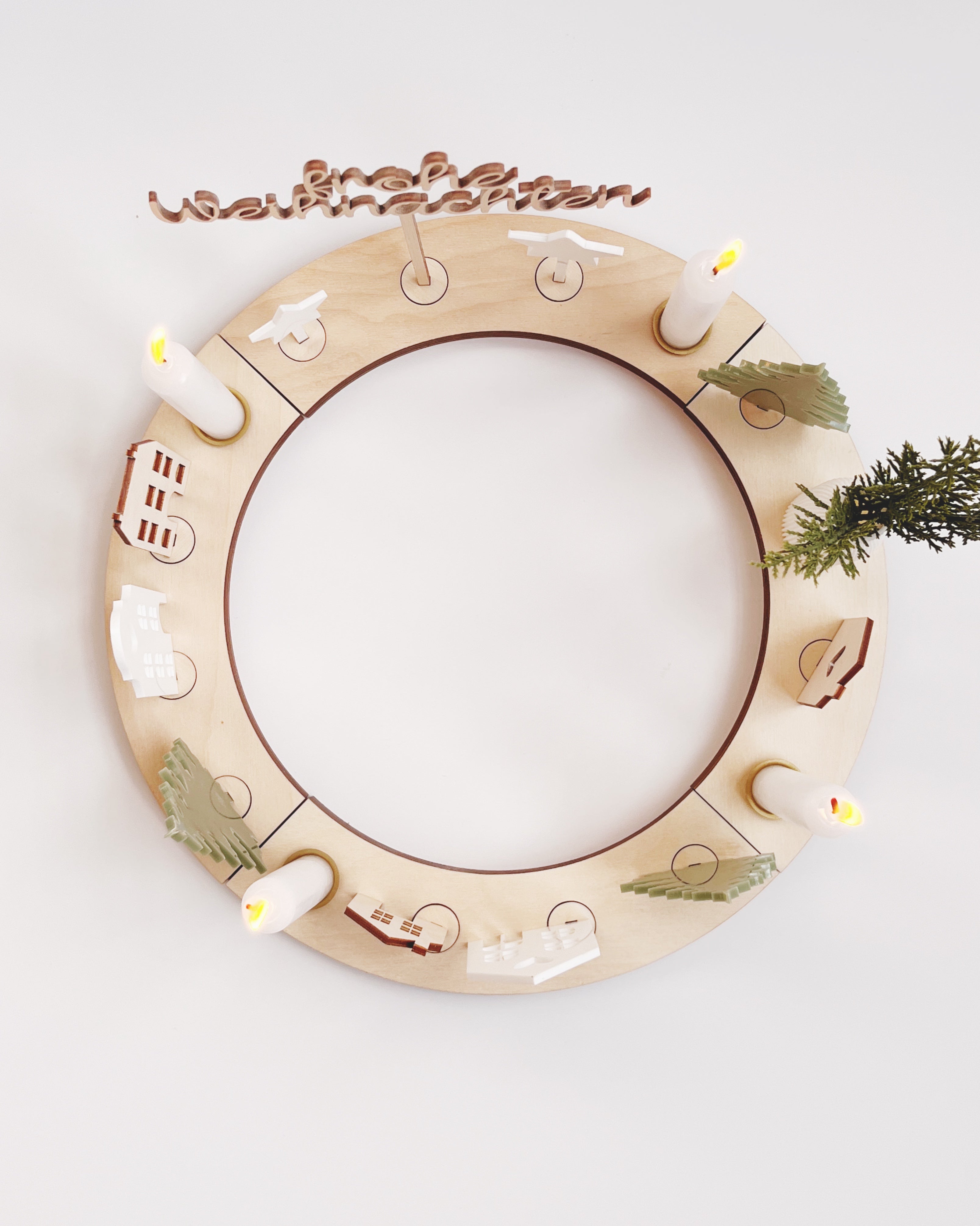 Handgemachter Adventskranz – nachhaltig, erweiterbar & jedes Jahr wiederverwendbar