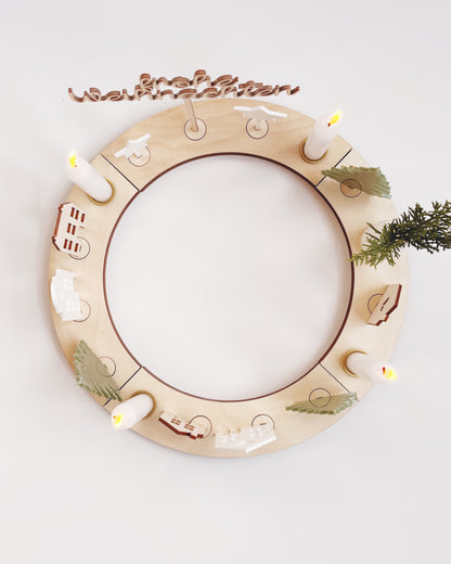 Handgemachter Adventskranz – nachhaltig, erweiterbar & jedes Jahr wiederverwendbar