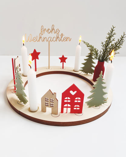 Handgemachter Adventskranz – nachhaltig, erweiterbar & jedes Jahr wiederverwendbar