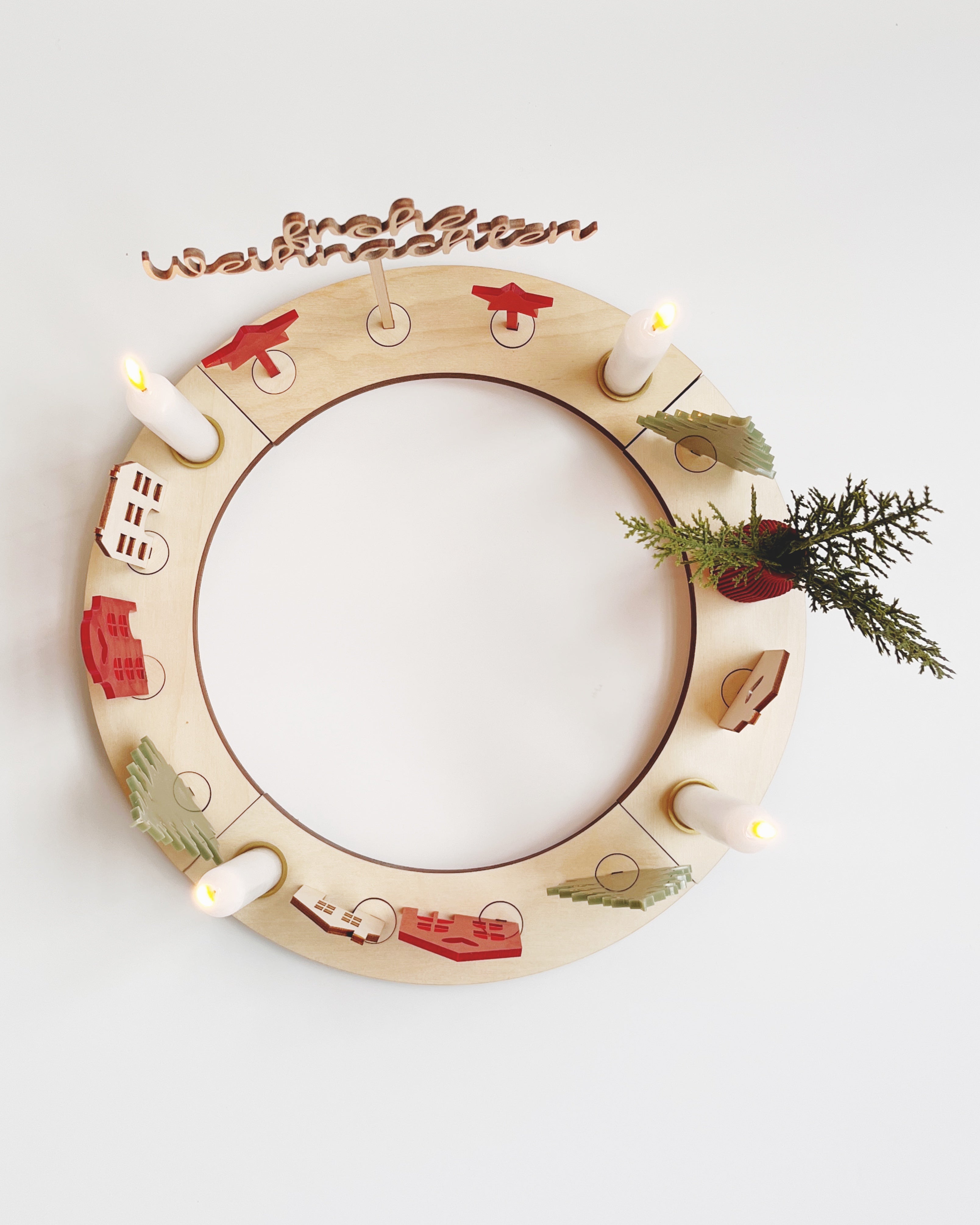 Handgemachter Adventskranz – nachhaltig, erweiterbar & jedes Jahr wiederverwendbar