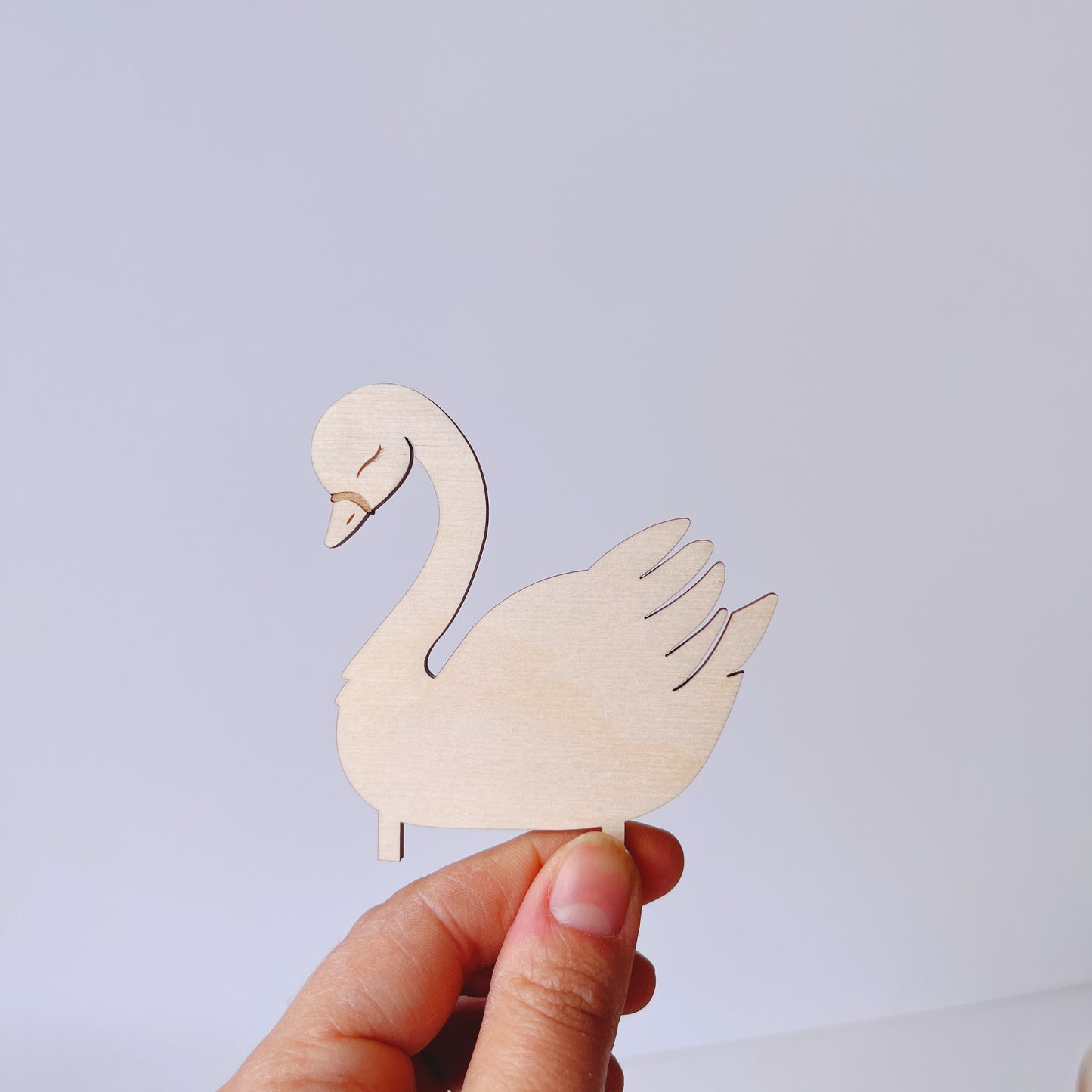 Motivstecker Schwan aus Holz