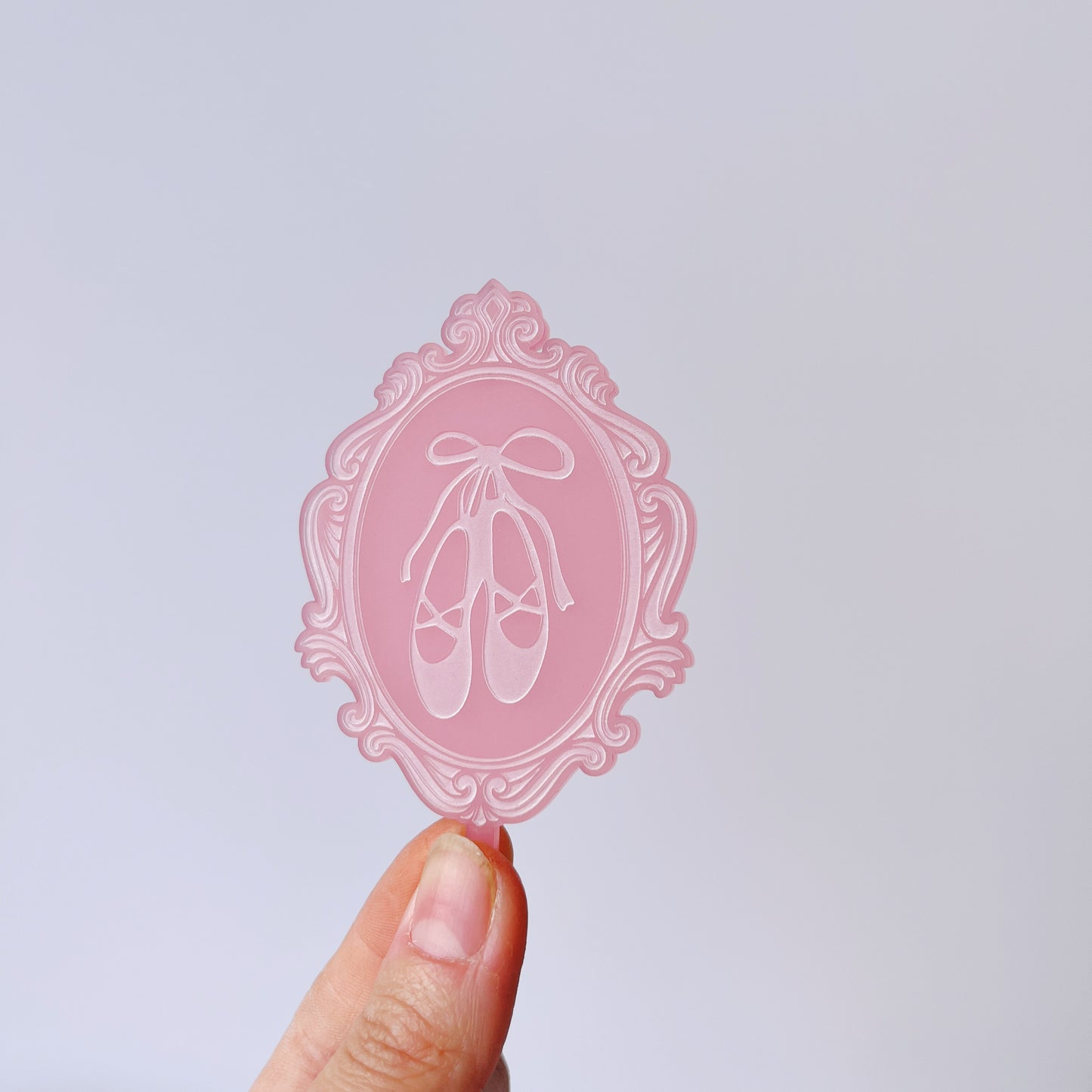 Motivstecker antiker Bilderrahmen mit Ballerinaschuhen Acryl