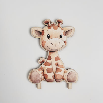 Motivstecker Giraffe sitzend