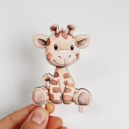 Motivstecker Giraffe sitzend