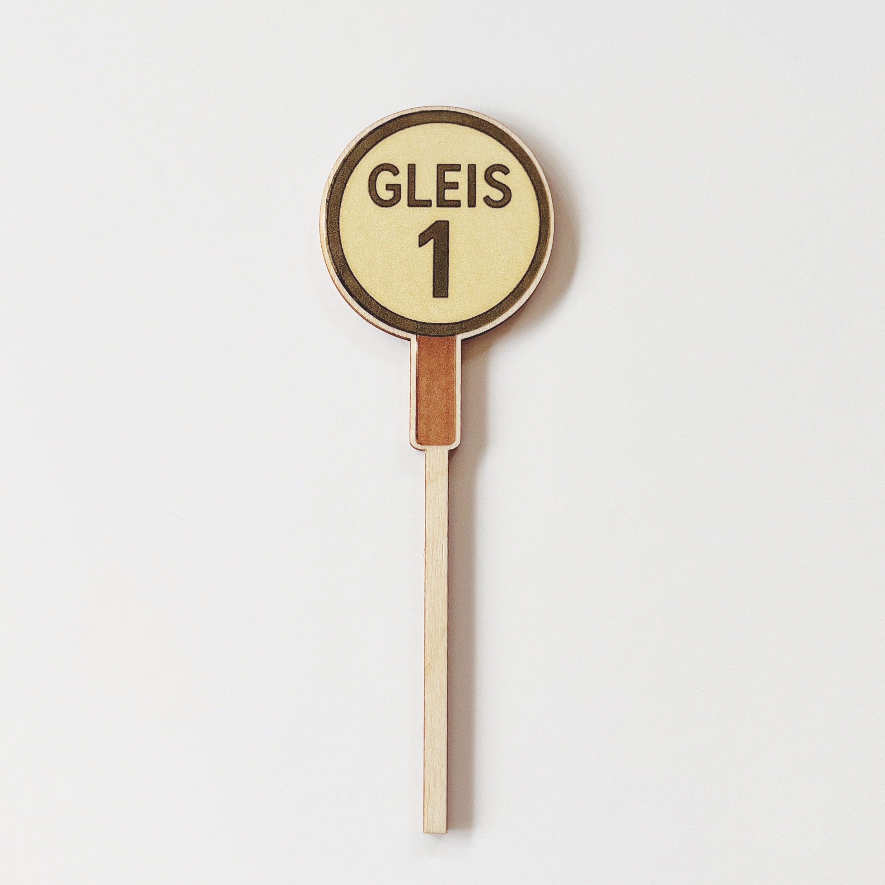 Motivstecker Schild Gleis 1
