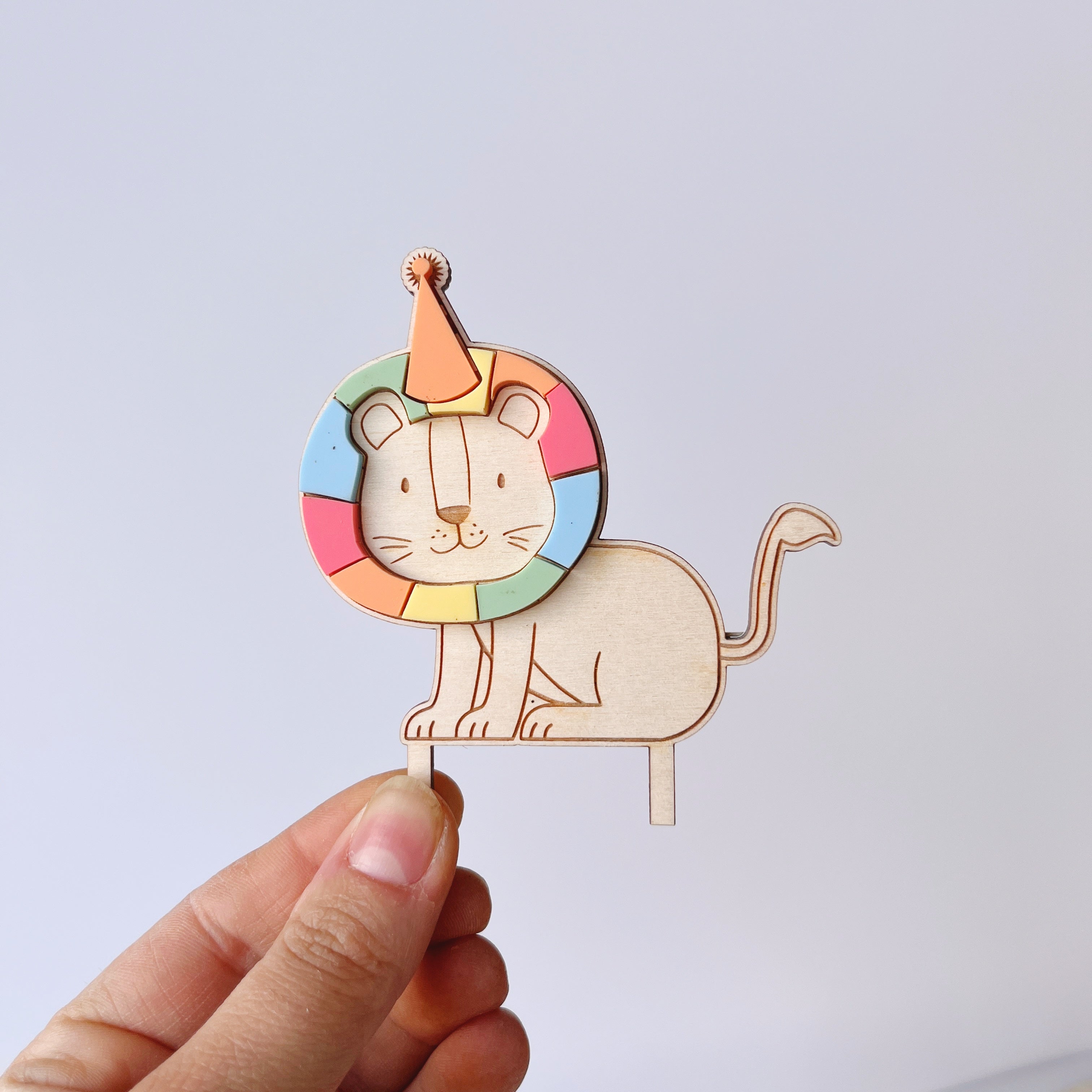 Motivstecker Löwe Acryl auf Holz