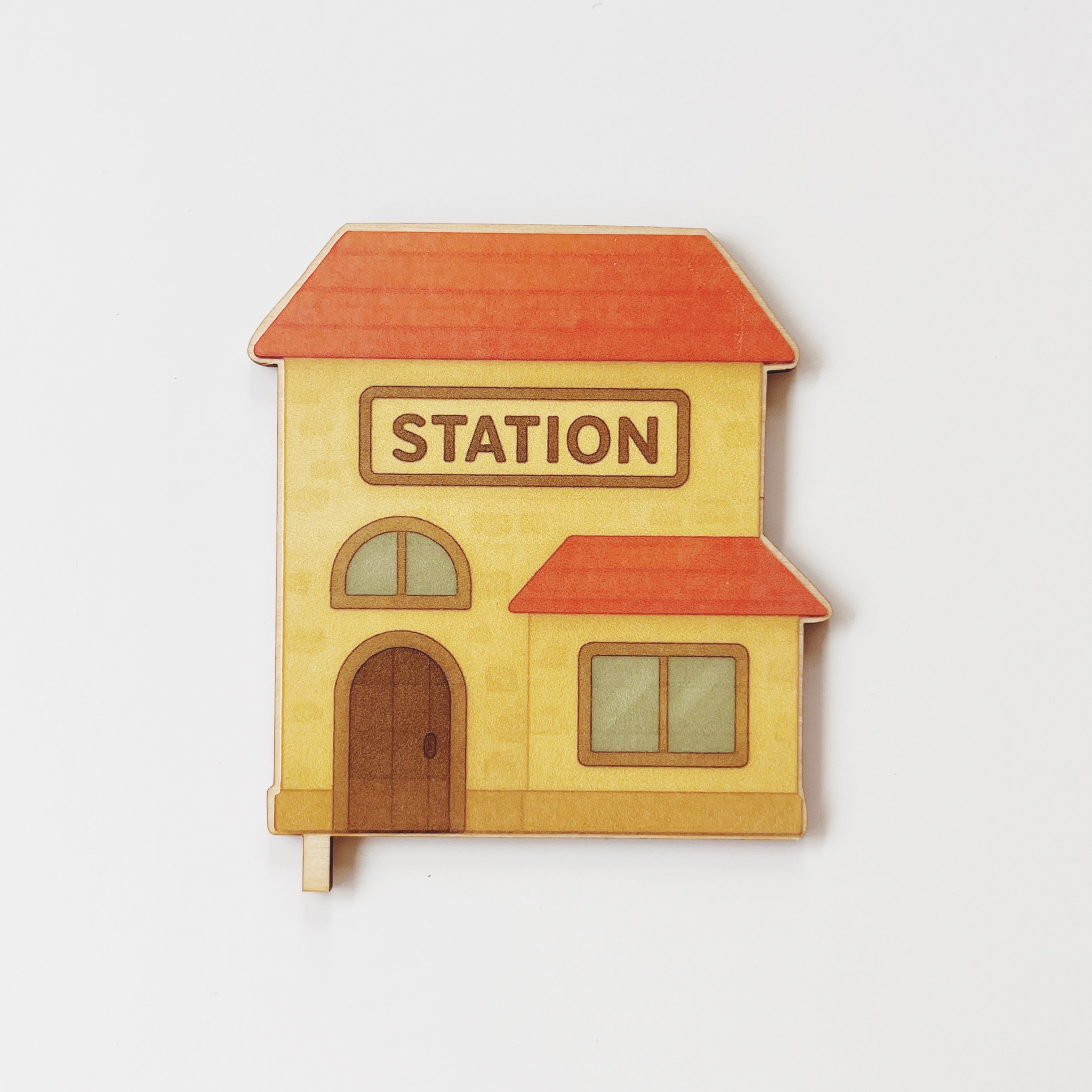 Motivstecker Haus Bahnstation
