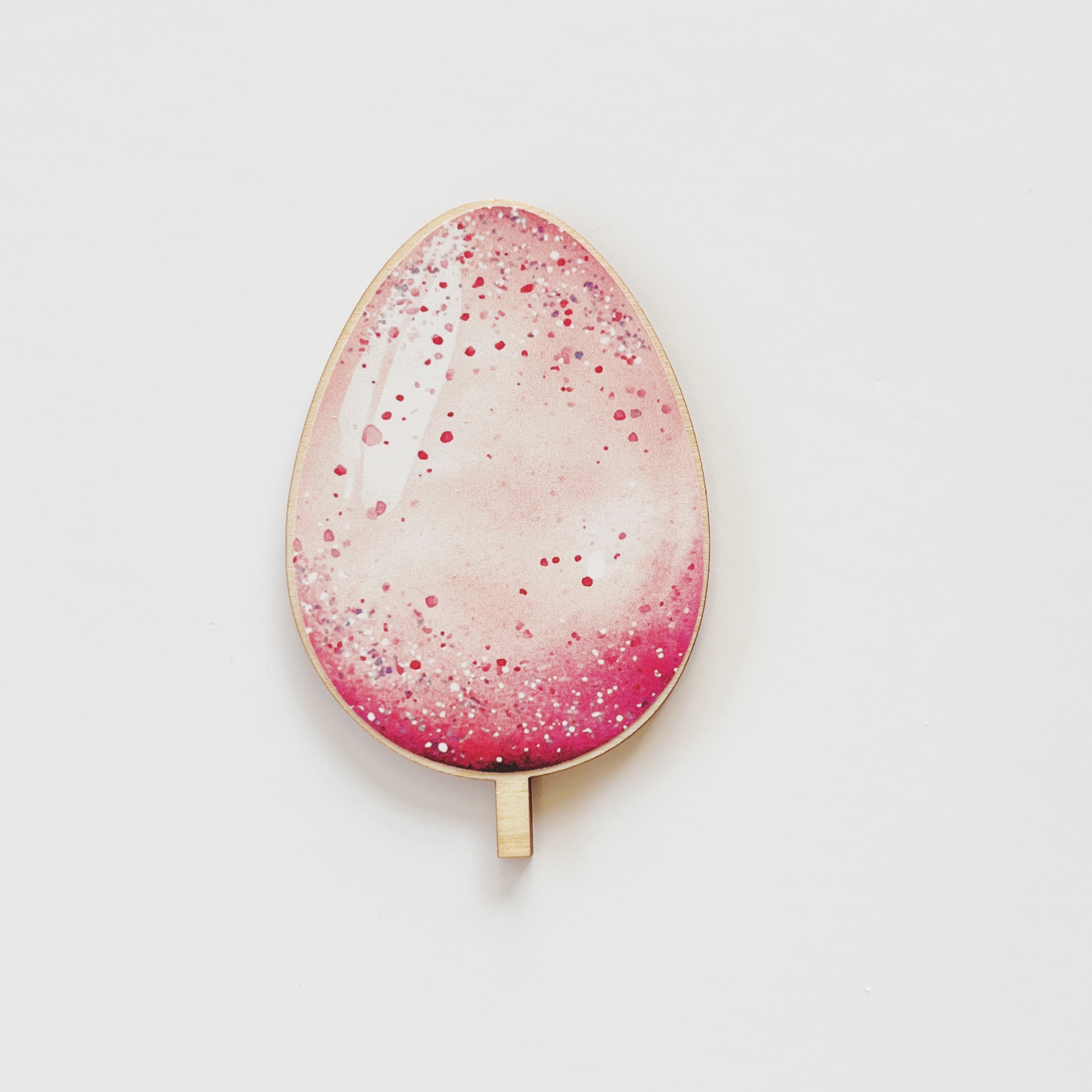 Motivstecker Ei pink mit Punkten
