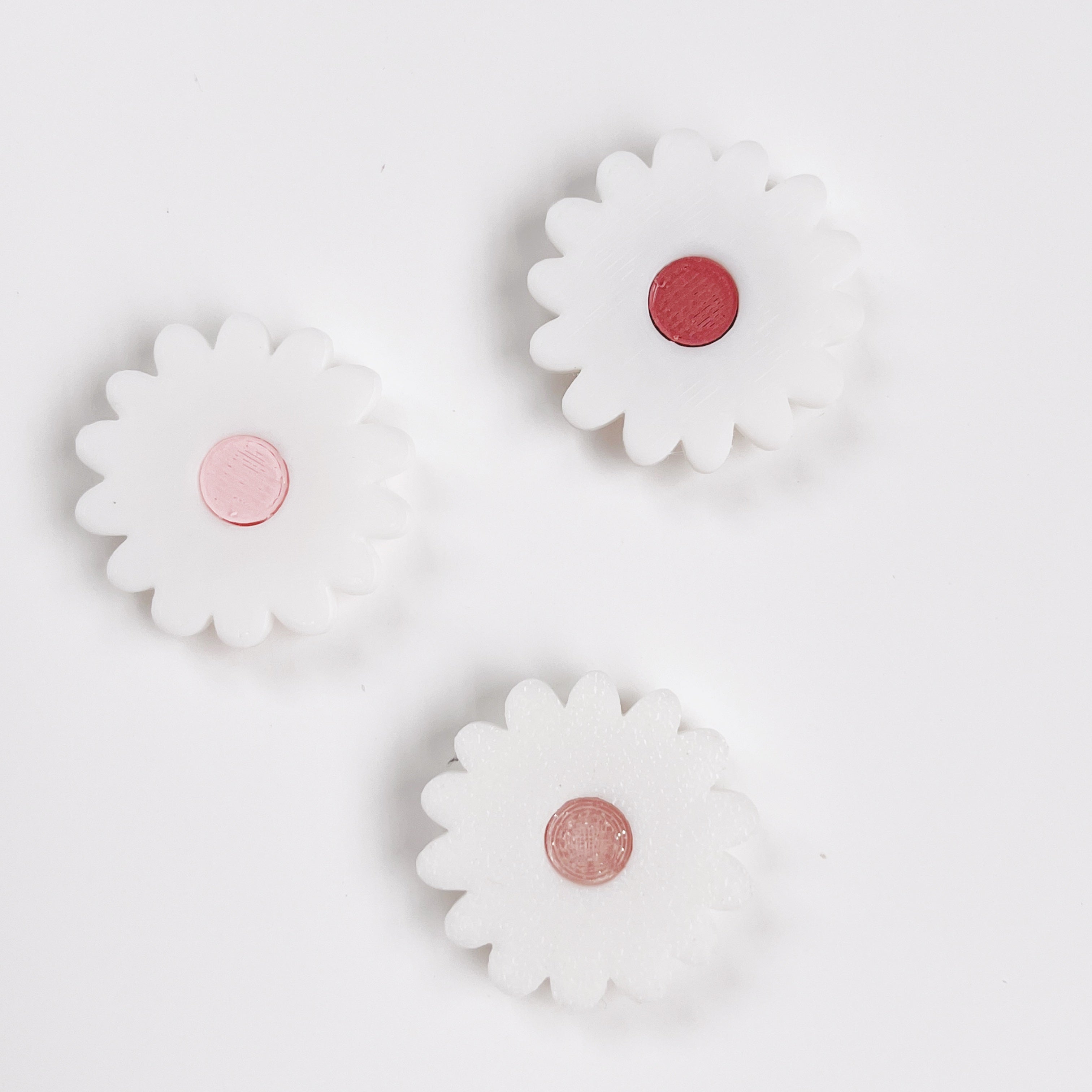 Modulstecker 14-blättrige Blumen 3D gedruckt Weiß