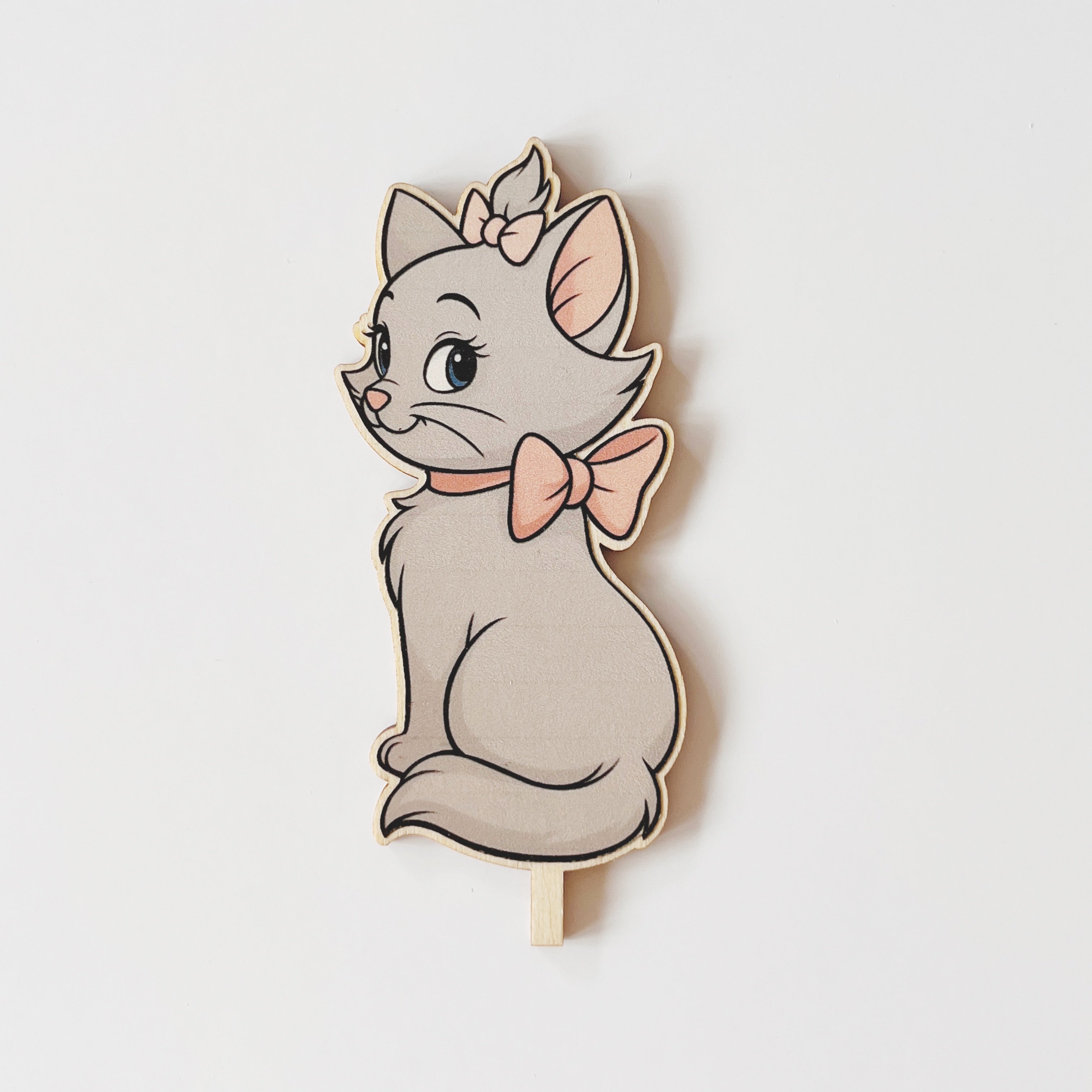 Aristocats inspired Katzen Motivstecker graue Katze sitzend