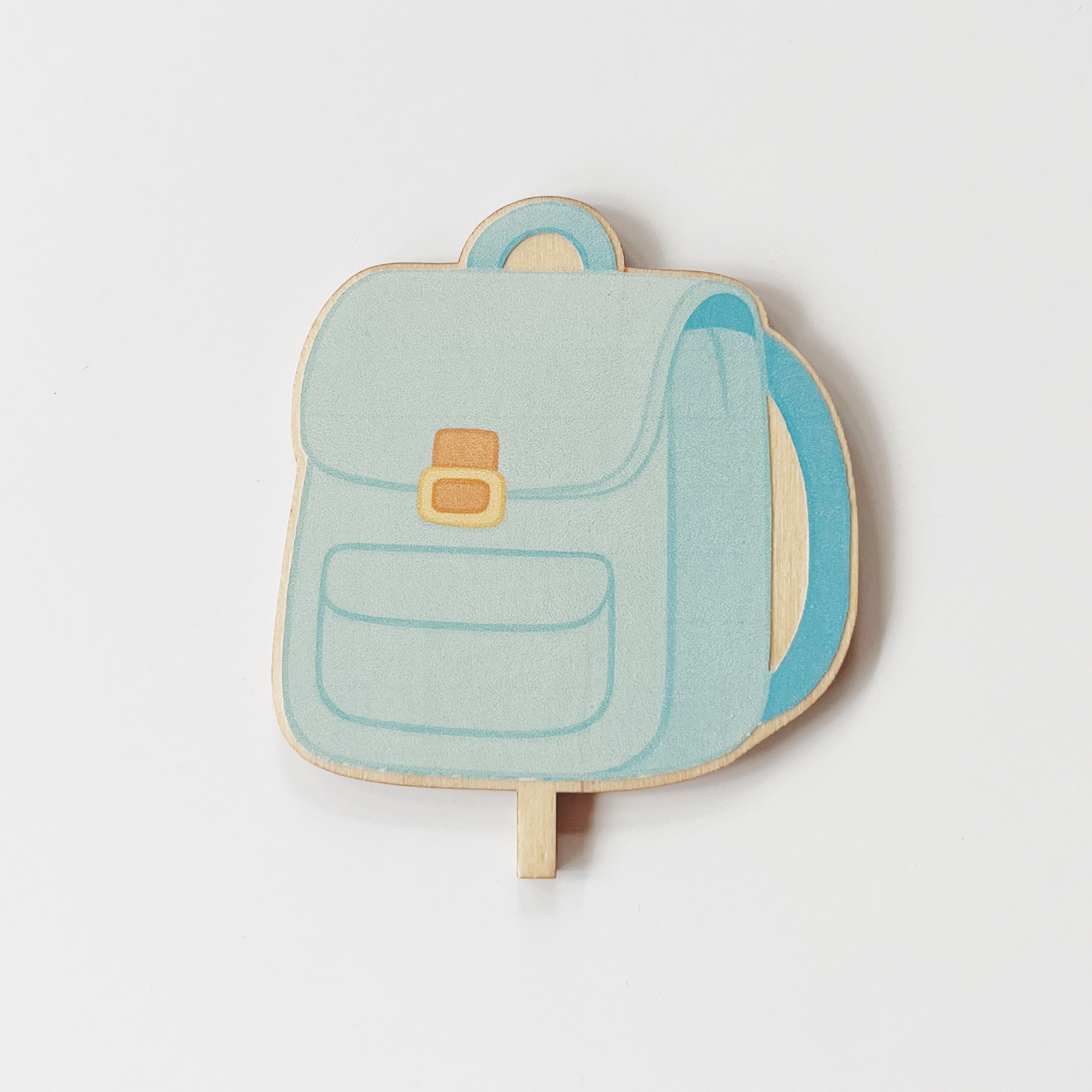 Motivstecker Schulranzen pastellblau