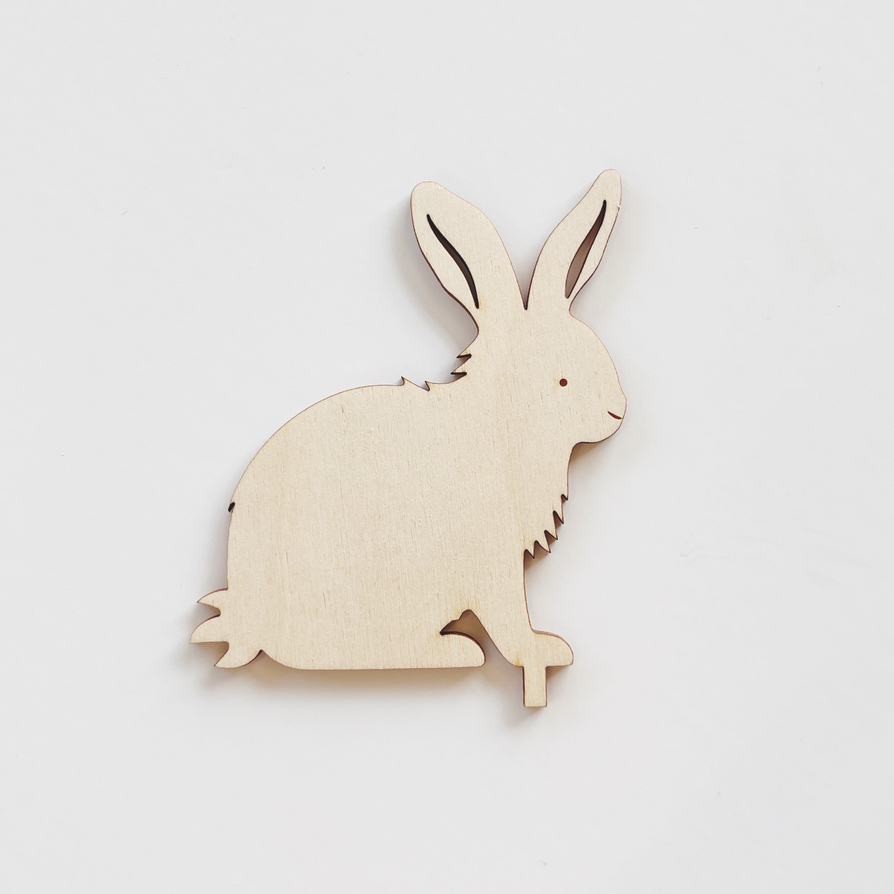 Motivstecker Hase aus Holz, sitzend