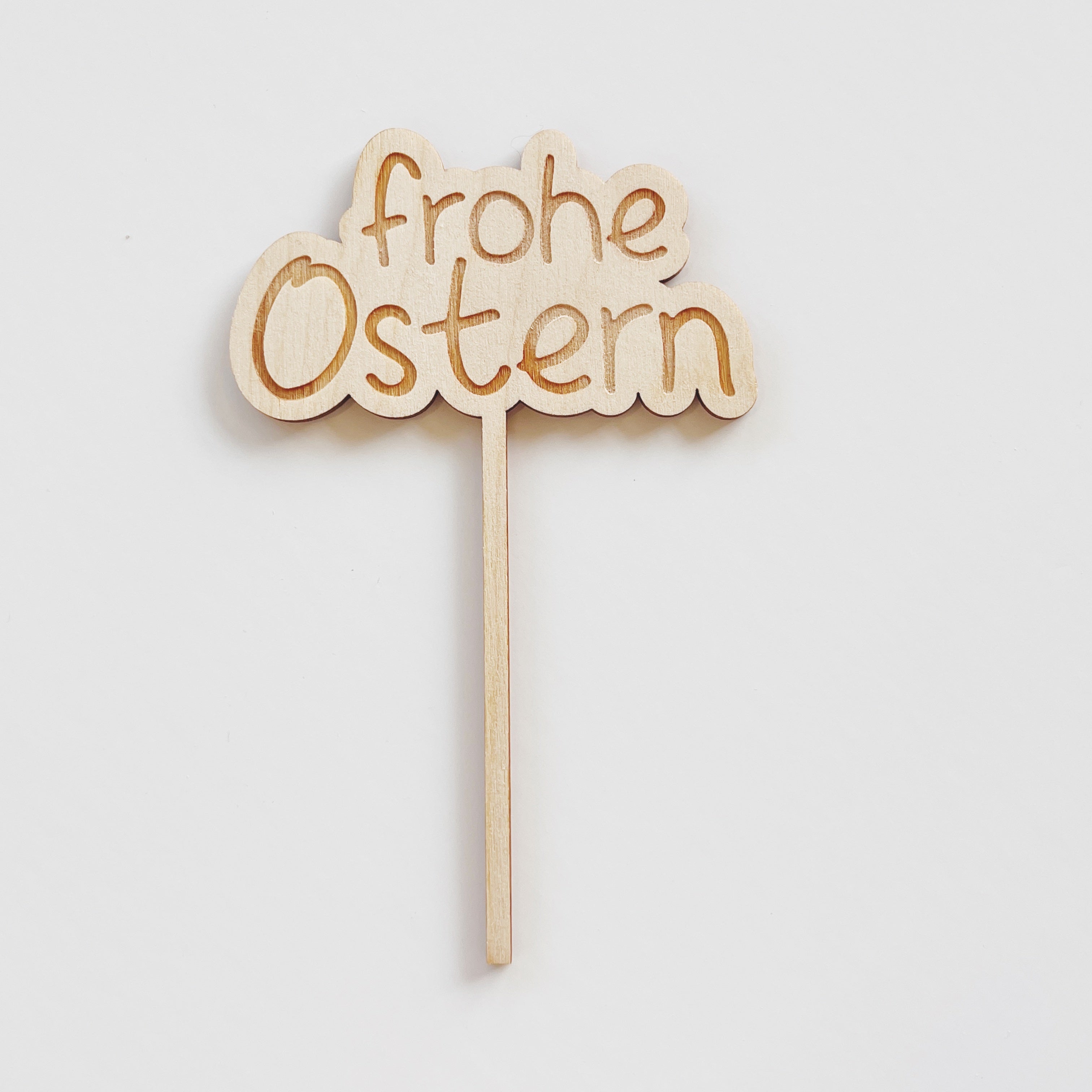 Stecker "frohe Ostern" graviert