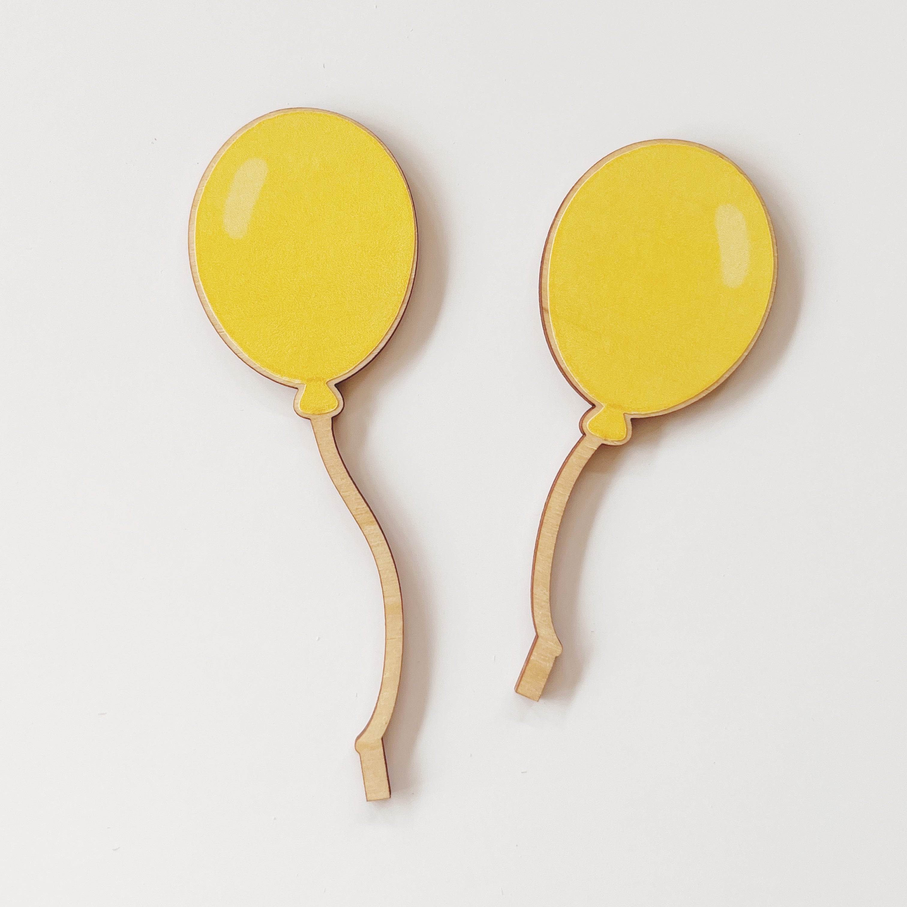 Motivstecker Luftballons 2er Set pastellgelb