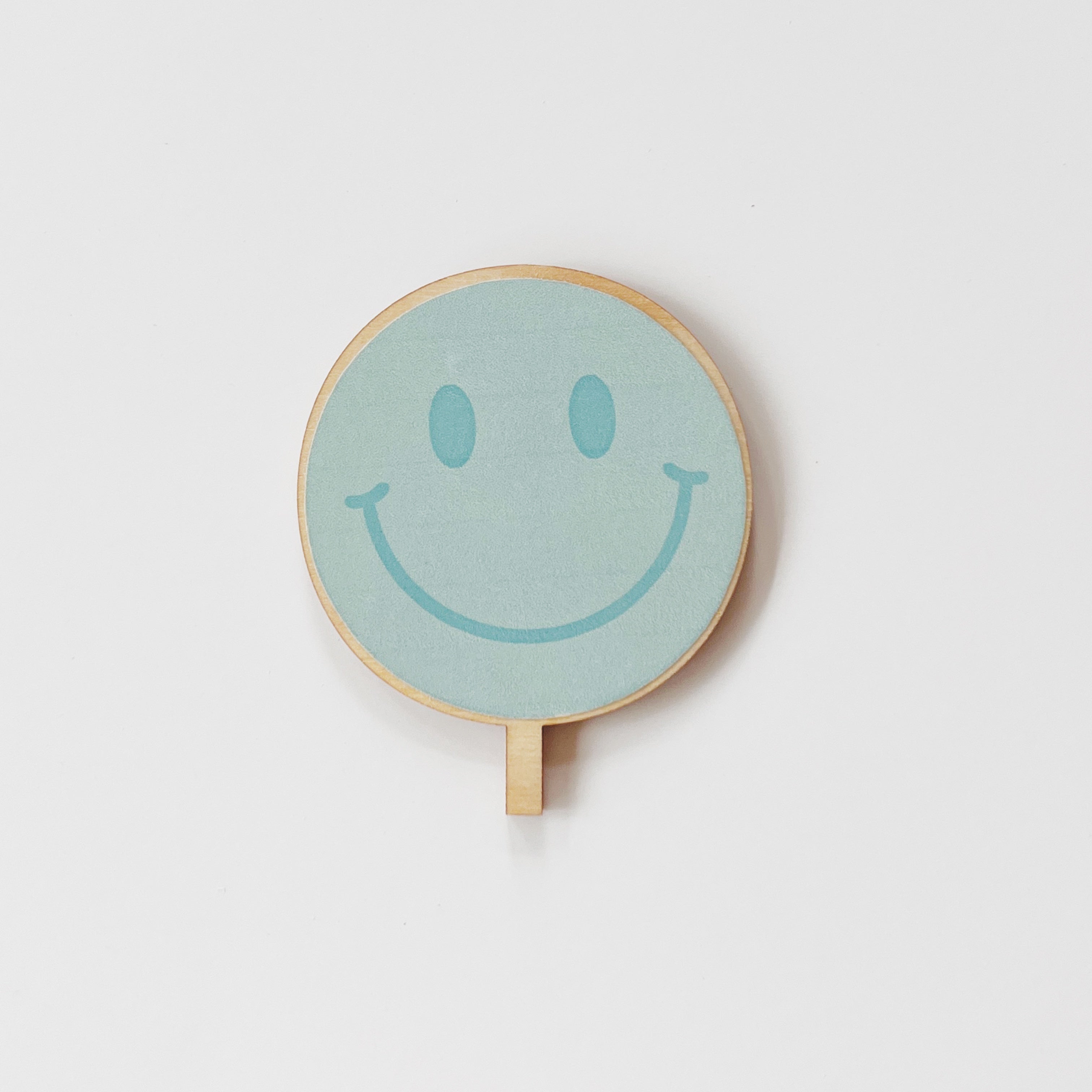 Motivstecker Smiley pastellblau