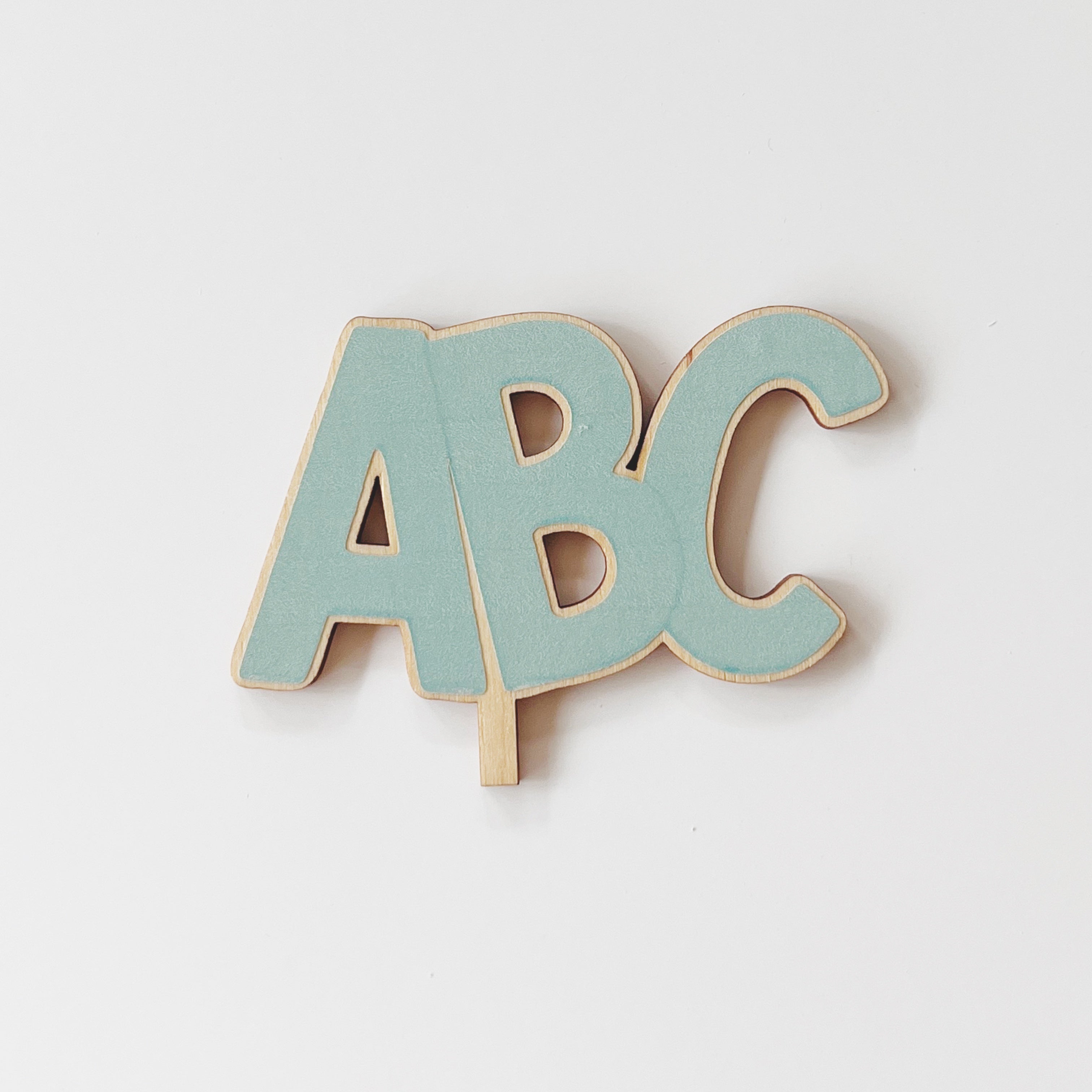 Motivstecker ABC pastellblau
