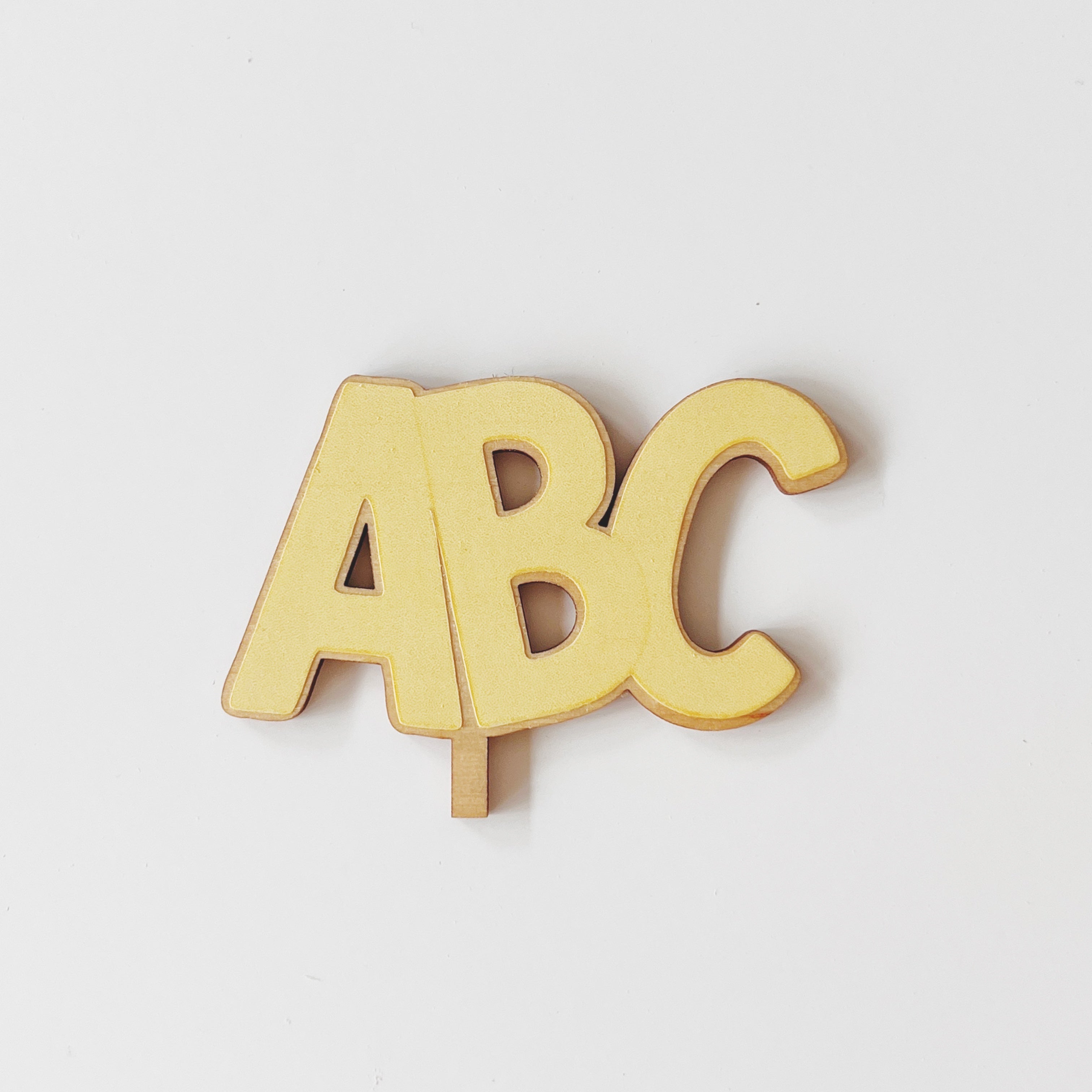 Motivstecker ABC pastellgelb