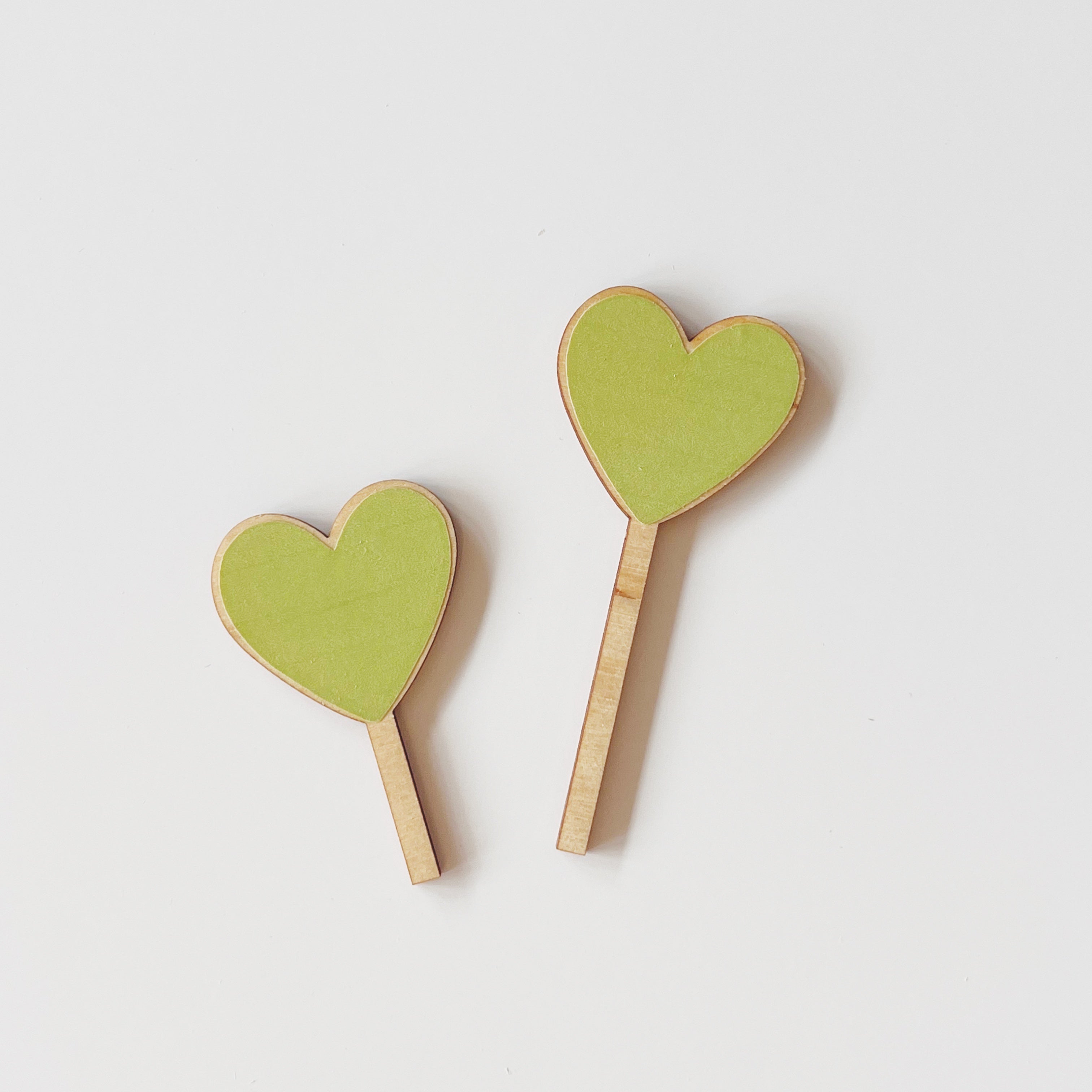 Motivstecker Herzen 2er Set pastellgrün