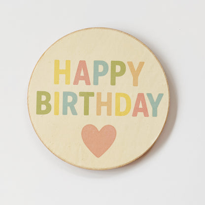 Happy Birthday Schildchen farbig