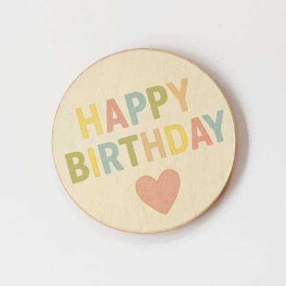 Happy Birthday Schildchen farbig