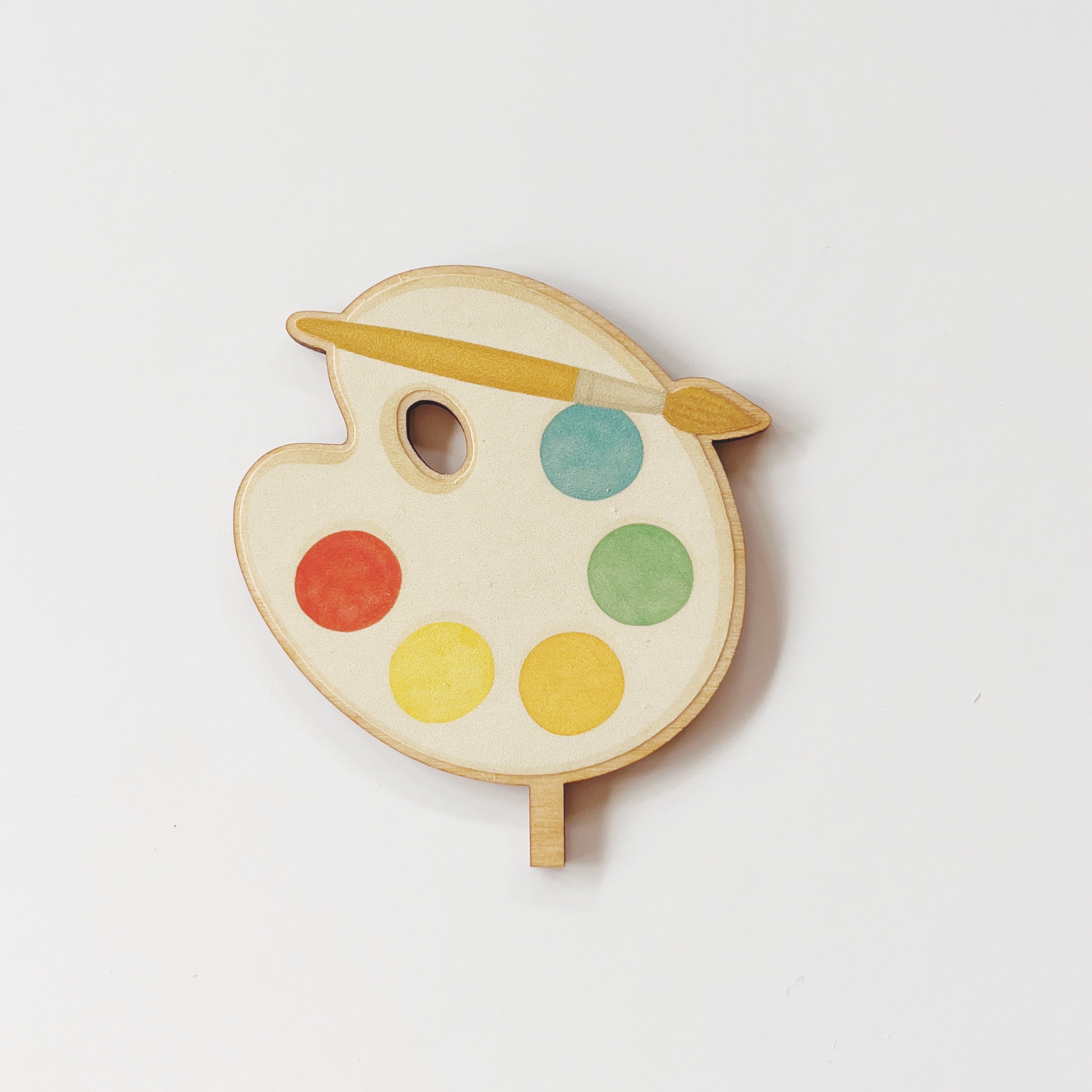 Motivstecker Malerpalette mit Pinsel