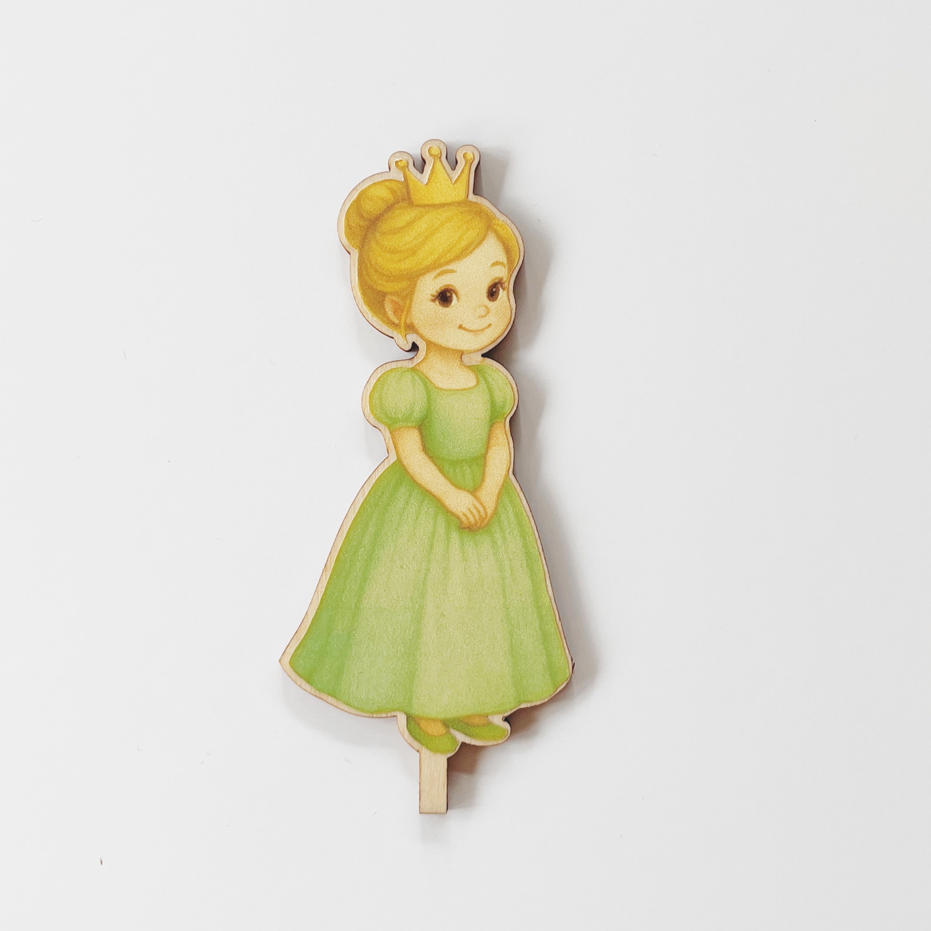 Motivstecker Prinzessin mit pastellgrünem Kleid