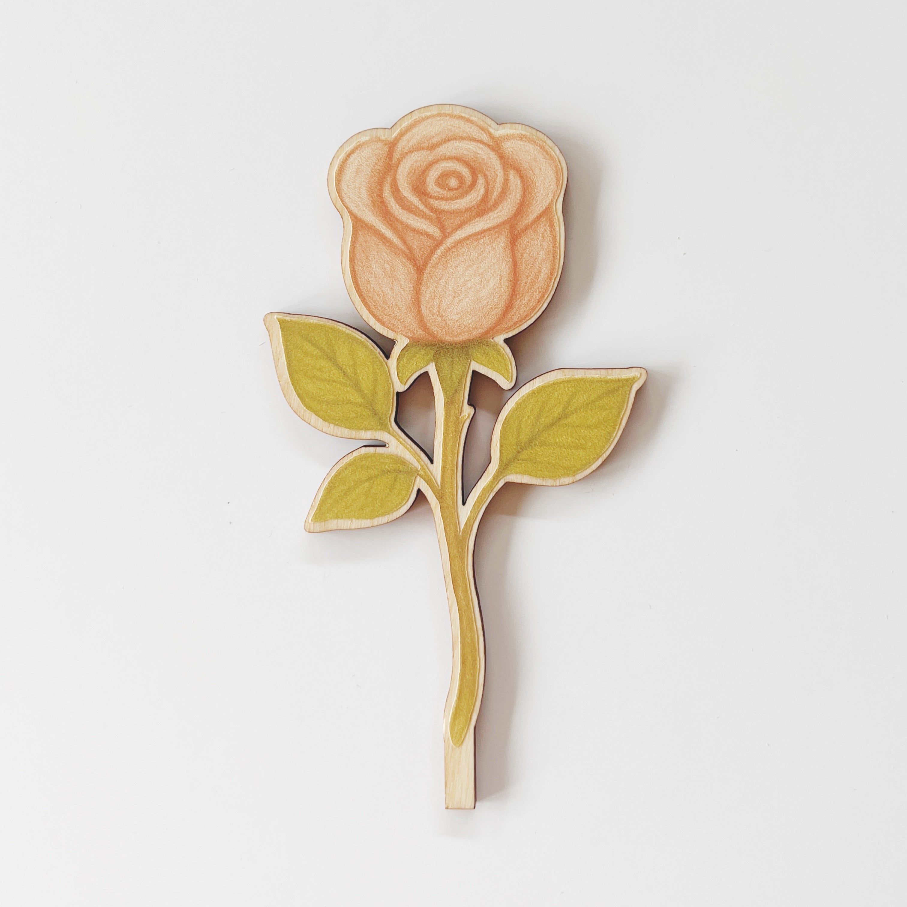 Motivstecker Rose mit langem Stiel