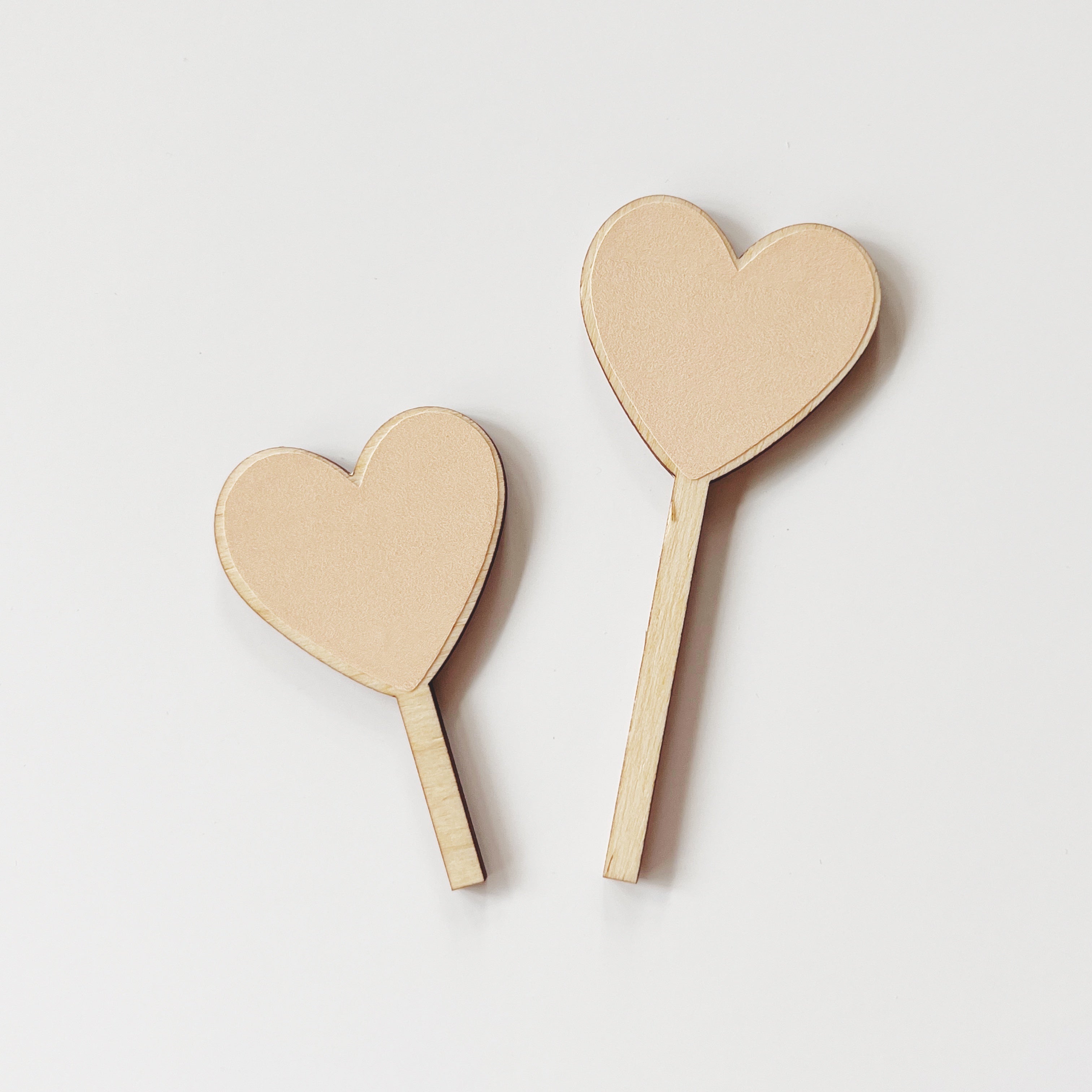 Motivstecker 2er Set Herzen pastellrosa