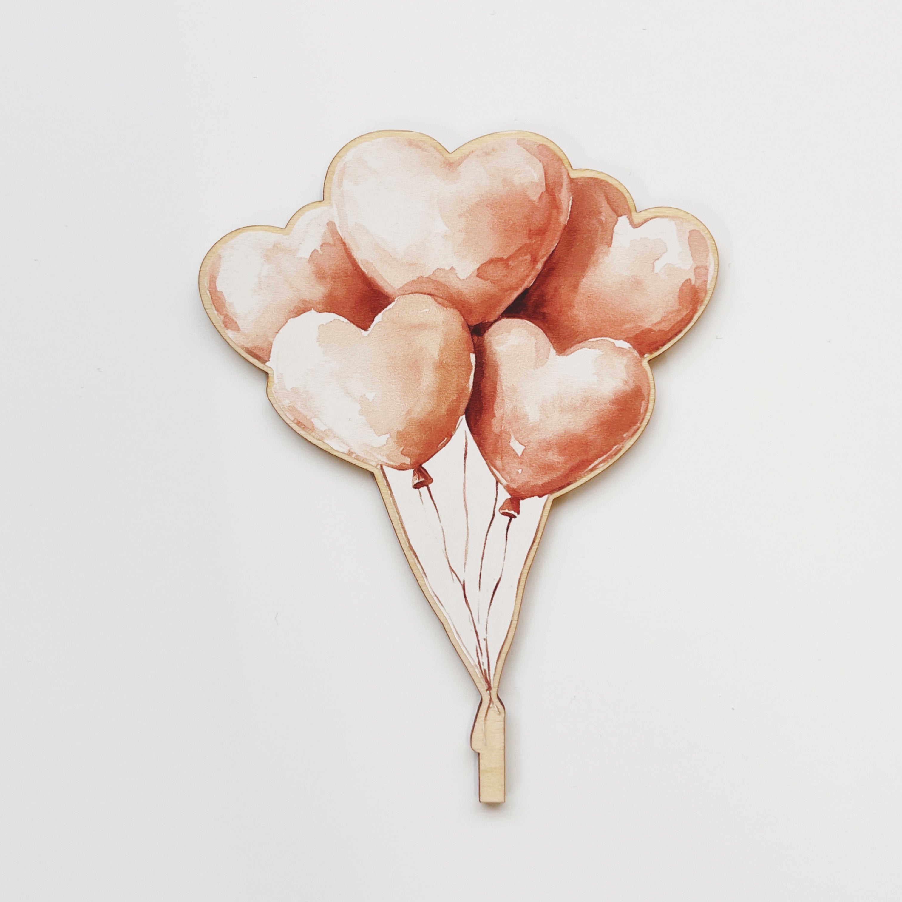Motivstecker Bund mit Herzluftballons rosa