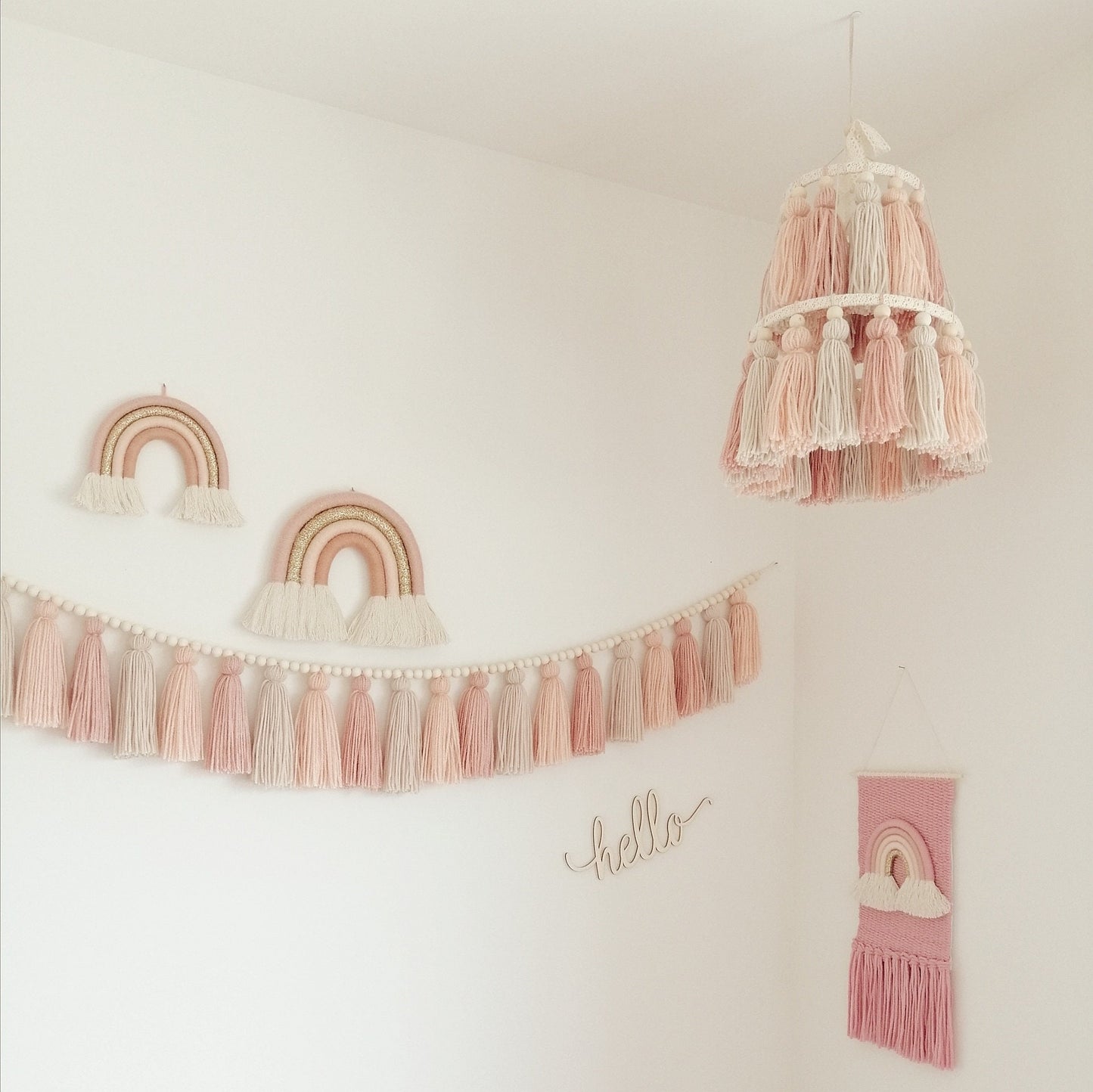 DIY Quasten Kit Do it Yourself Quasten Tutorial Fiber Macrame Boho Kinderzimmer Makramee Anleitung PDF